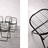 Vintage Mid-Century Modern Minimalist Black Metal Åland Chair from Ikea