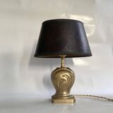 Bronze lamp, 2M fabric cable, sewn lampshade.