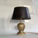 Bronze lamp, 2M fabric cable, sewn lampshade.