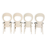 4 BAUMANN white seagull chairs