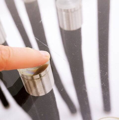 Pair of modern side tables "Org" by Fabio Novembre for Cappellini