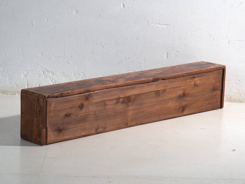 Old low cabinet painted in pine wood – China, around 1930