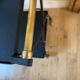 Vintage design black metal and brass rolling dessert trolley – Fully restored