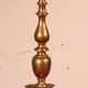 17th Century Bronze Candle Holder Mounted as a Lamp with Its Parchment Shade