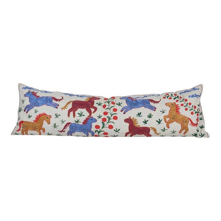 Vintage embroidered cushion cover 46x150 cm