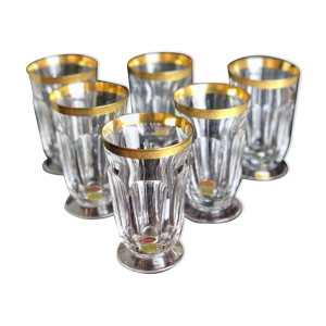 6 verres à eau cristal