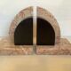 Pair of greenhouse books half moon marble art deco