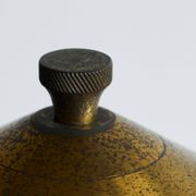 Art Deco table lamp in patinated brass from the 1940s.