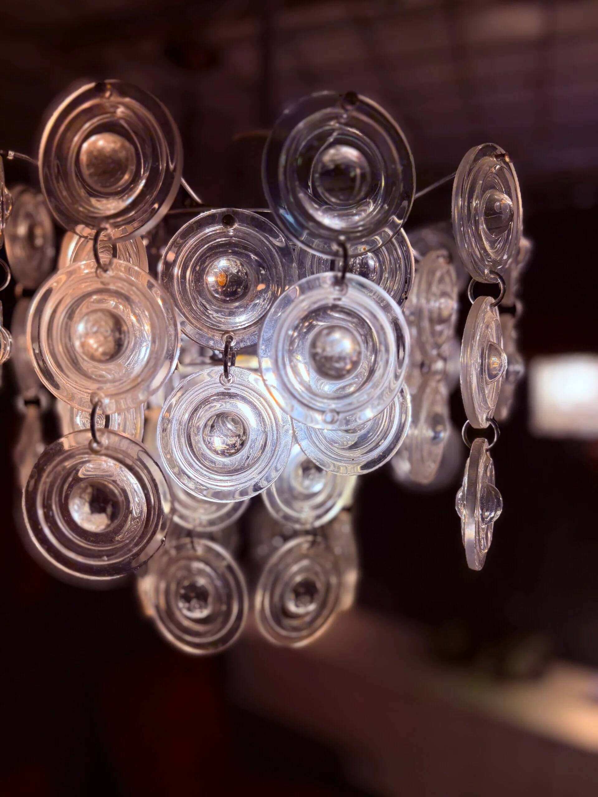Sciolari chandelier with Murano glass lenses, 1960s/1970s