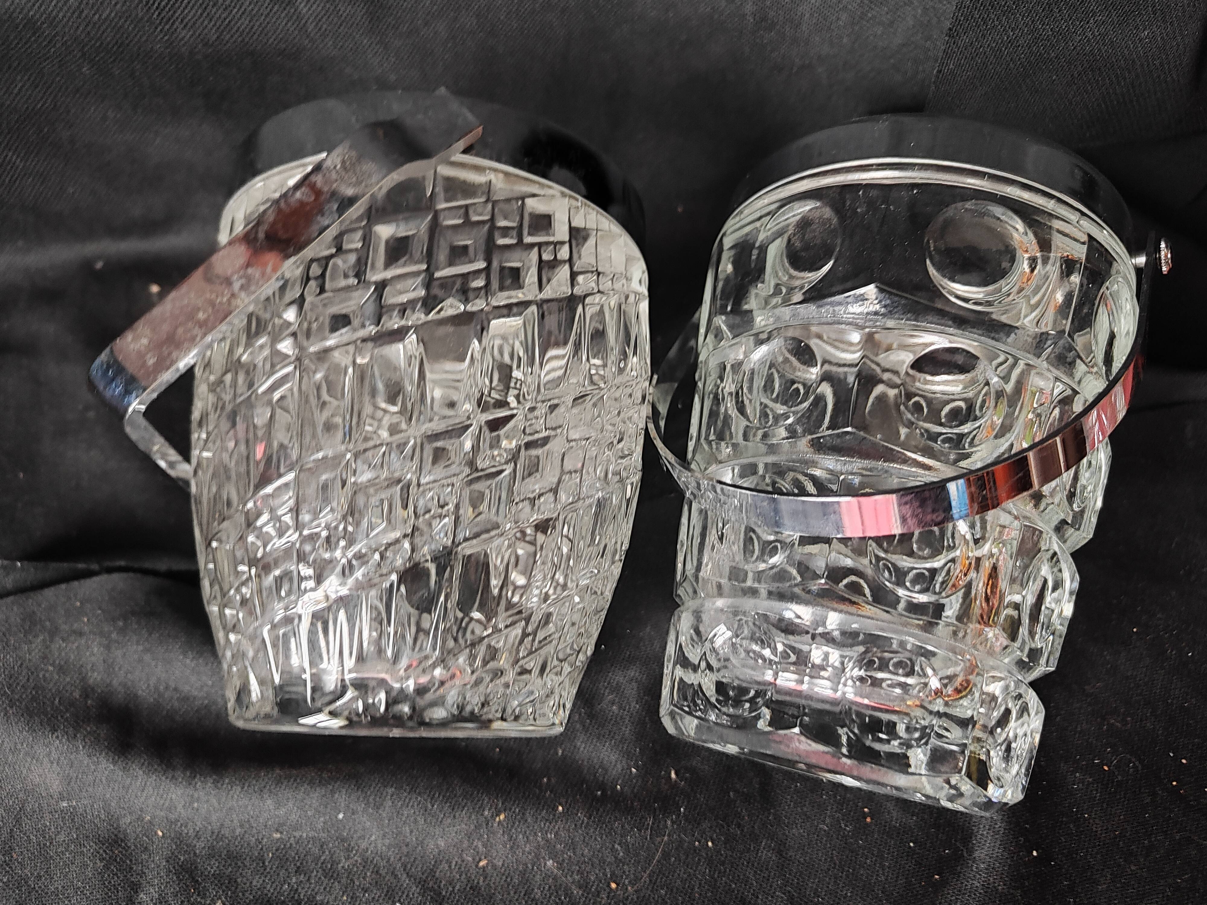 1960/80 /2 cut crystal ice buckets