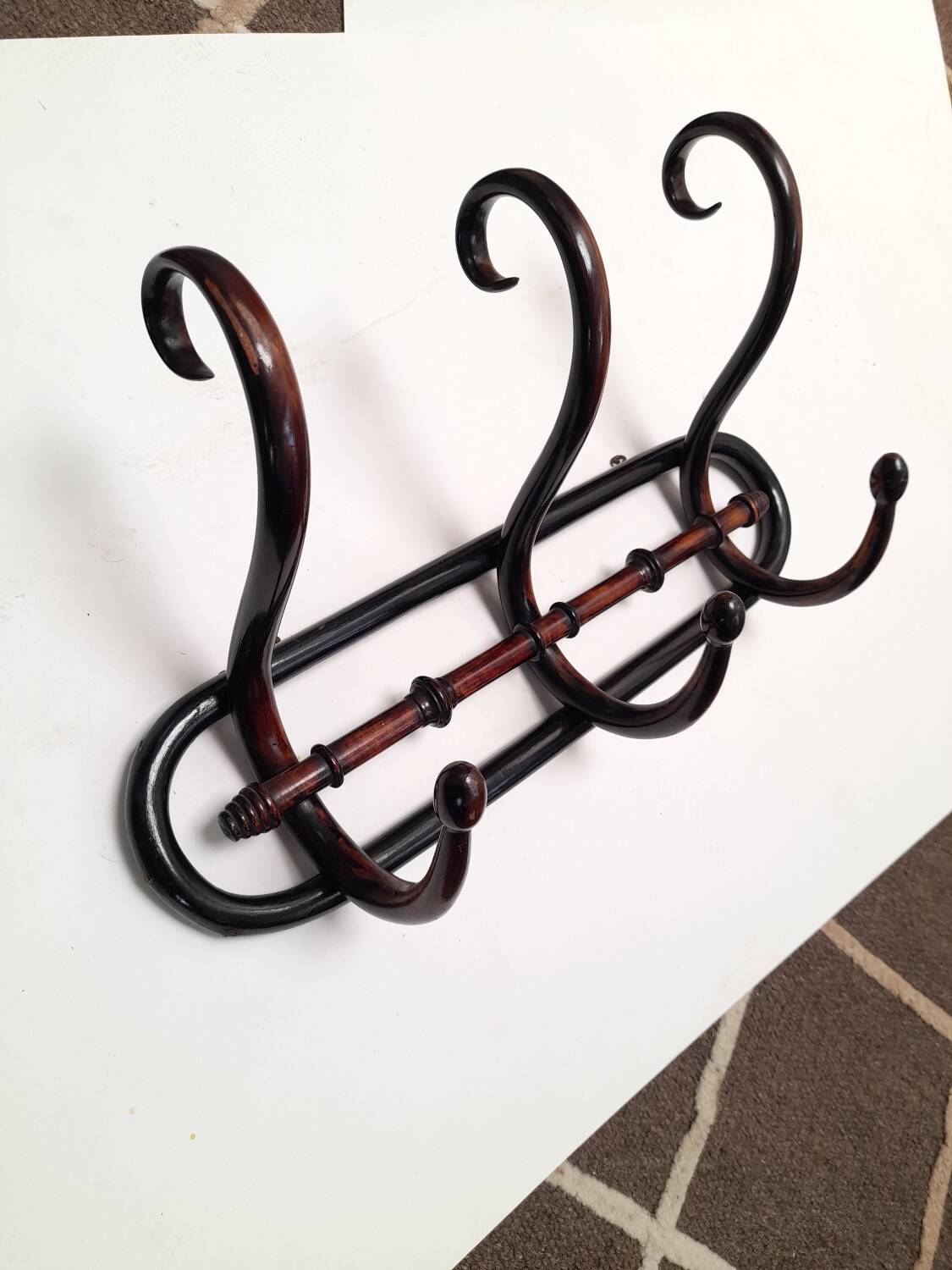 Thonet style wall coat rack
