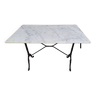 Table bistrot en marbre et fonte