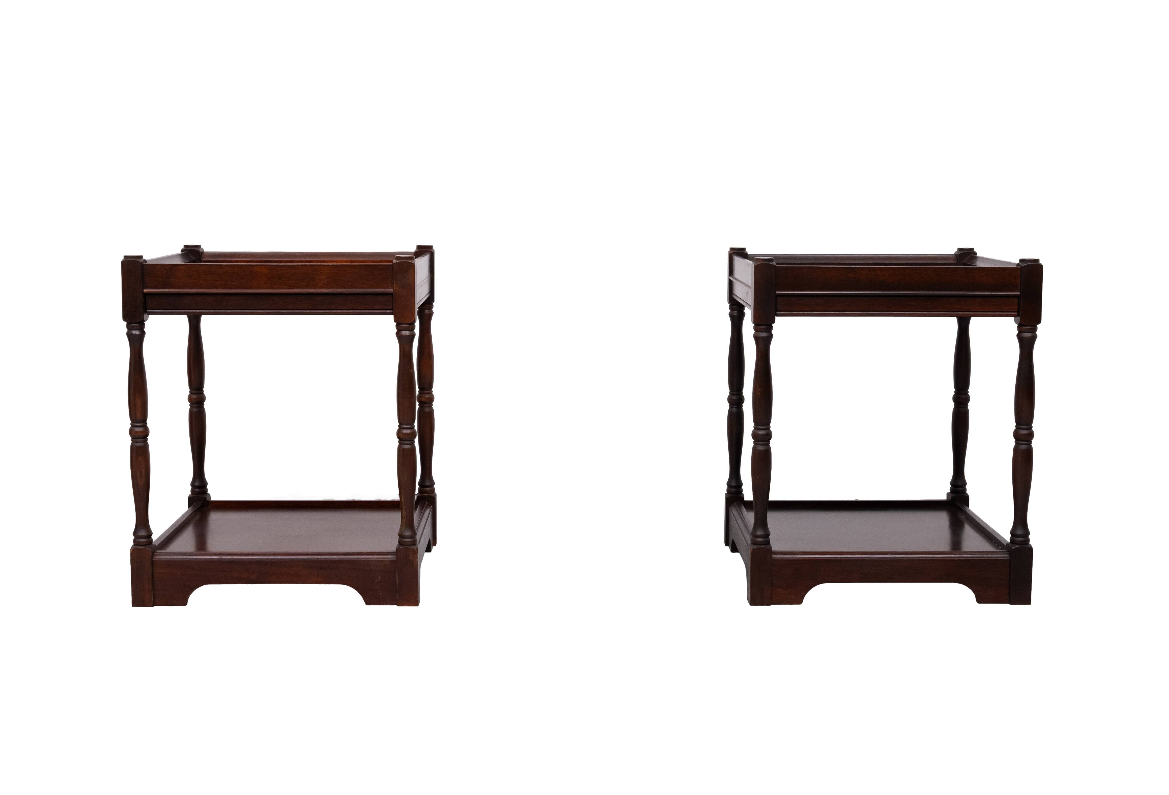 Georgian style set Mahogany night stands sofa tables .England