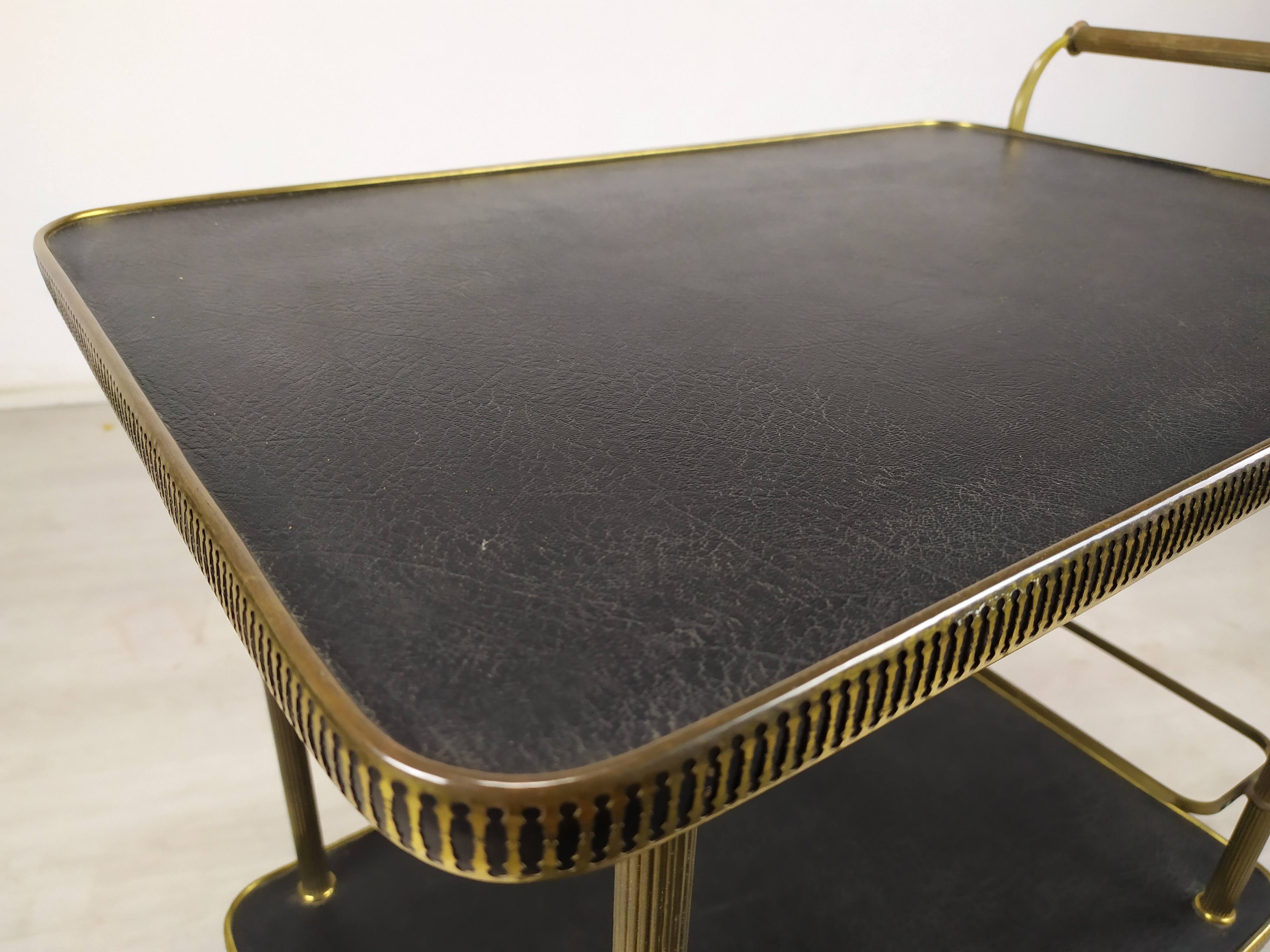 Vintage brass bar service