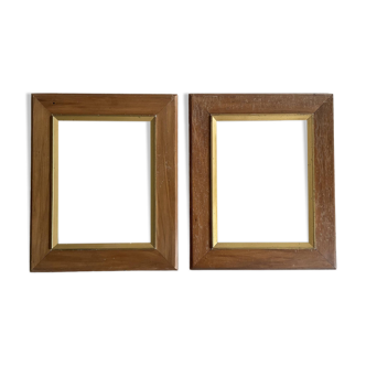 Set of 2 large old wooden frames 57x47cm