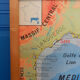 School geography map framed of 1960s