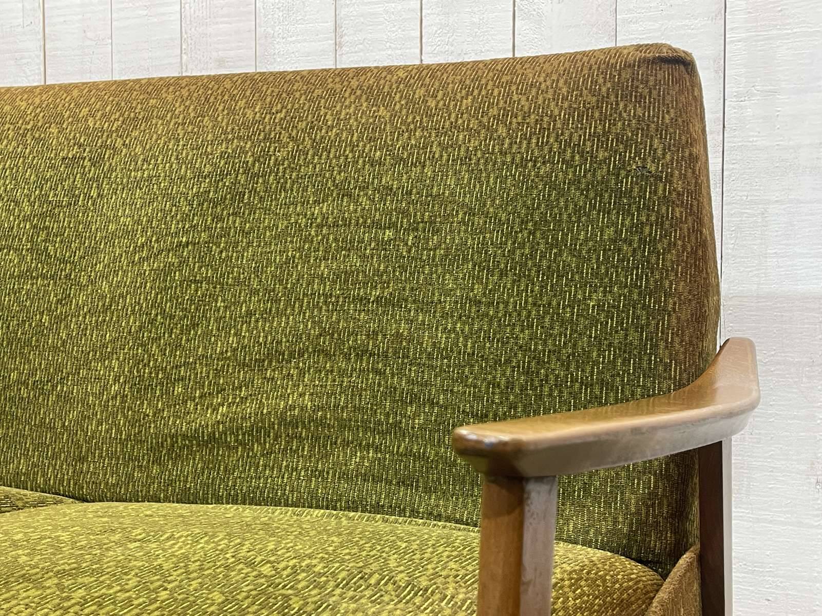 1970s English beech sofa bed