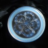 3 Blue Blue Pressed Pressed Molded Glass Bottle Bottom