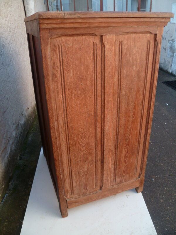 Glacière meuble de métier commerce bar brasserie en chene fin XIXème siècle