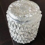 Glass ceiling light structured by RZB Leuchten, vintage 60/70s