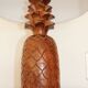 Pineapple wooden lamp with fabric shade 650mm