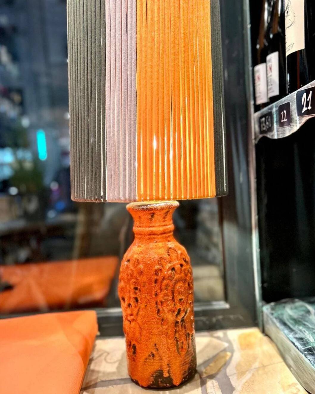 Large Vintage Fat Lava Vase Table Lamp by Carstens Tönnieshof - WGP