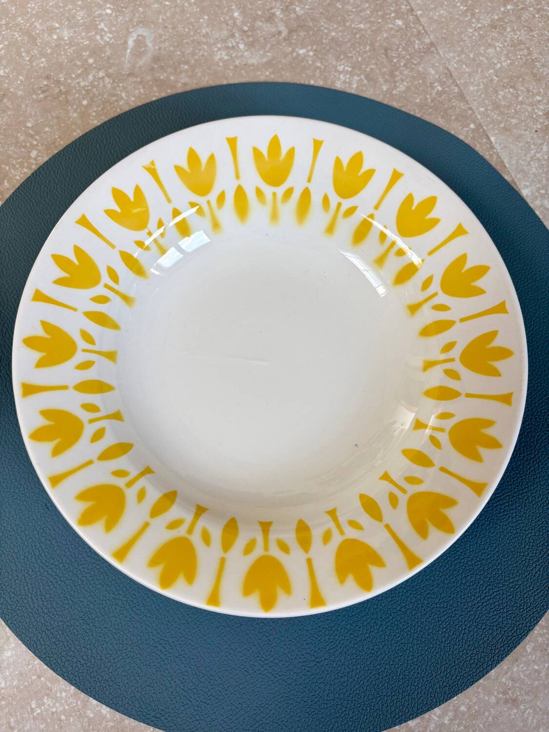 Set of 5 deep plates Lys Digoin Sarreguemines