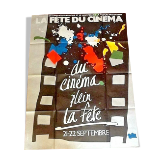 Affiche La fête du cinéma Du cinéma plein la fête 21-22 Septembre (1570x1160)mm