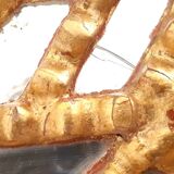 Vintage gilded mirror with glazing beads