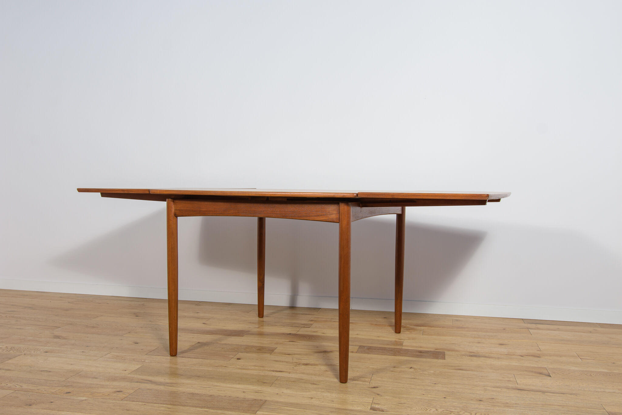 Mid-century square extendable teak dining table, Denmark, 1960s