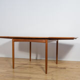 Mid-century square extendable teak dining table, Denmark, 1960s