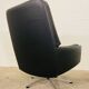 VINTAGE DANISH MID-CENTURY SVEND SKIPPER SWIVEL CHAIR IN BLACK LEATHER