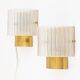 Carl Fagerlund Lights Glass and Brass for Orrefors Sweden 1960