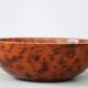 Mid Century Turned Oak Burl Bowl  Centerpiece Bowl