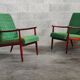Pair of green armchairs by Jiri Jiroutek for Interier Praha 1960