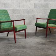 Pair of green armchairs by Jiri Jiroutek for Interier Praha 1960