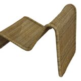 Vintage Ikea Hestra Wicker Lounge Chair 80's Design