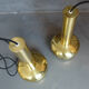 Pair pendants "Guldpendel" in brass design Vilhelm Lauritzen Louis Poulsen, Denmark