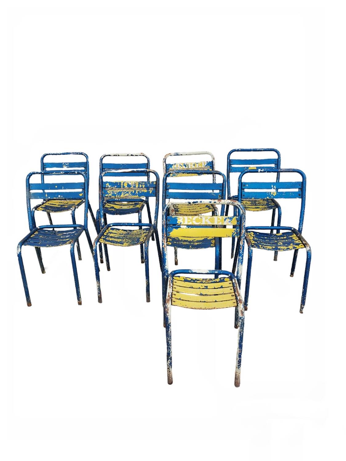 Set of 9 Tolix chairs