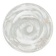 Large glass plate "Smoke Swirls" – white decor, Ø 35 cm