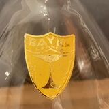 Mid-twentieth glass decanter with cut decoration signed Bayel
