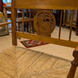 19th century straw chaise longue