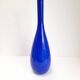 Large bottle vase in bright blue opaline.