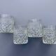Set of 4 vintage glasses from the 60s-70s in moulded glass.