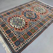 Turkish Kazak rug 270x166 cm vintage carpet, tribal handwoven large 2526