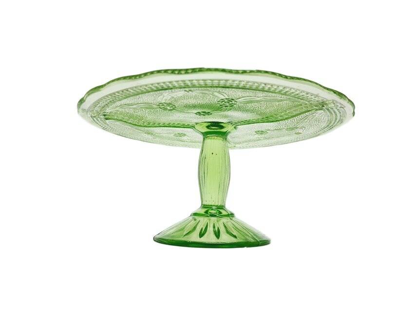 Cake bowl on stand from Ząbkowice Glassworks, 1970s