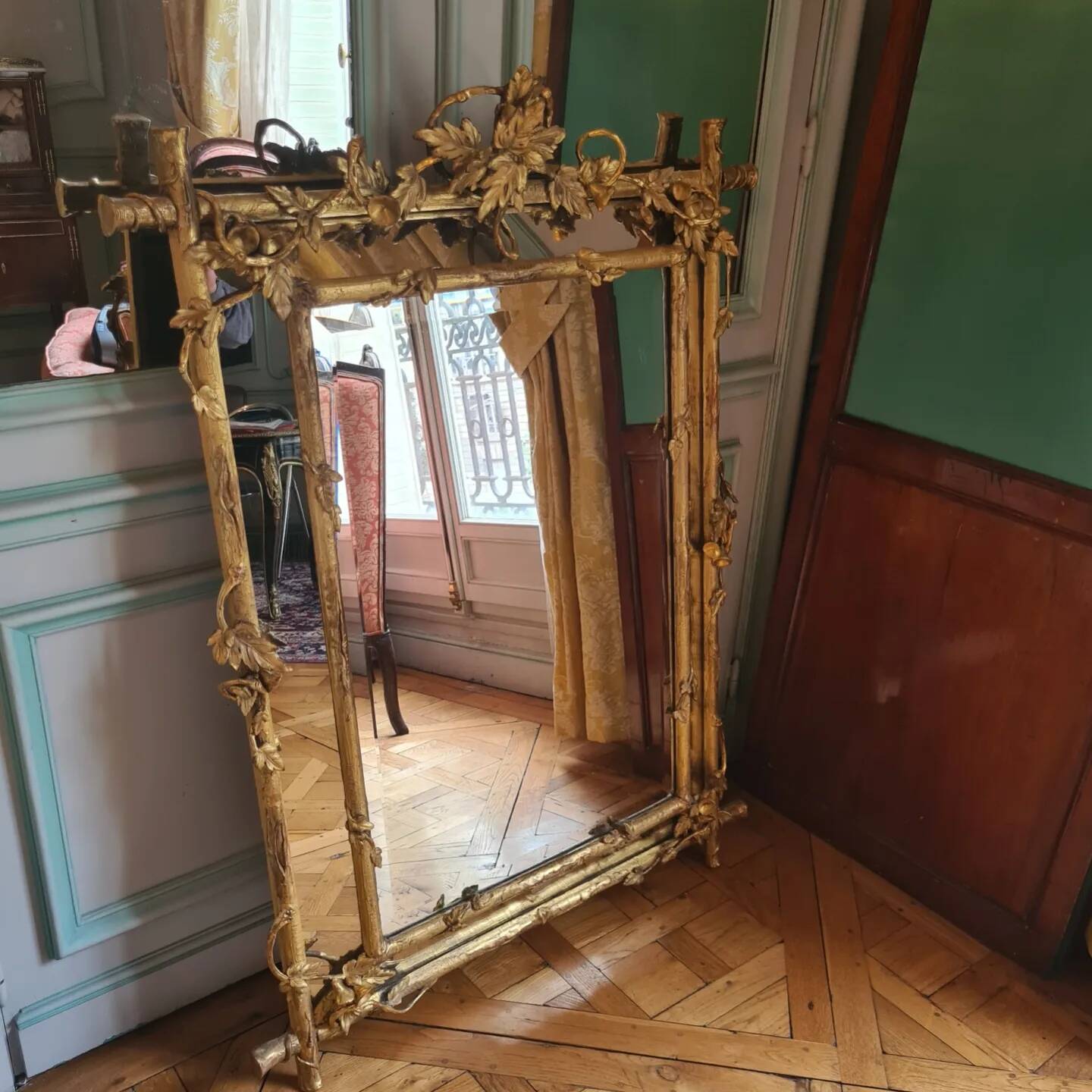 Napoleon III beaded mirror