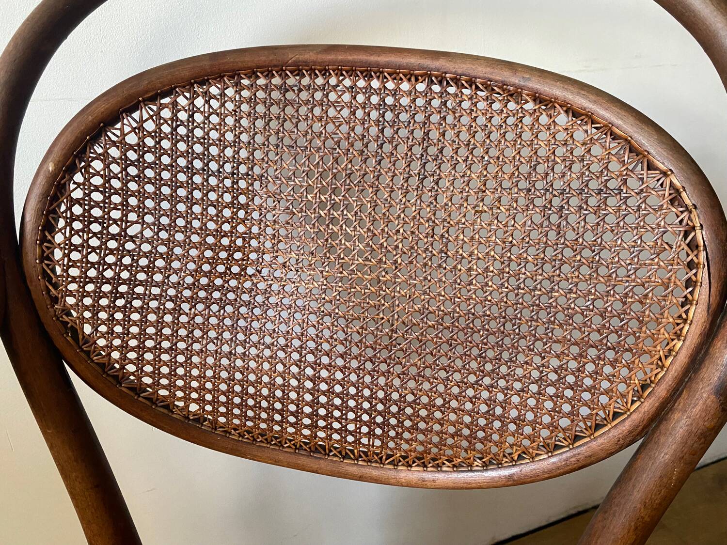 Thonet armchair n 15 curved wood and canework