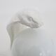 Vintage White Cobra Snake Lamp in Ceramic and opaline globe. 80 years