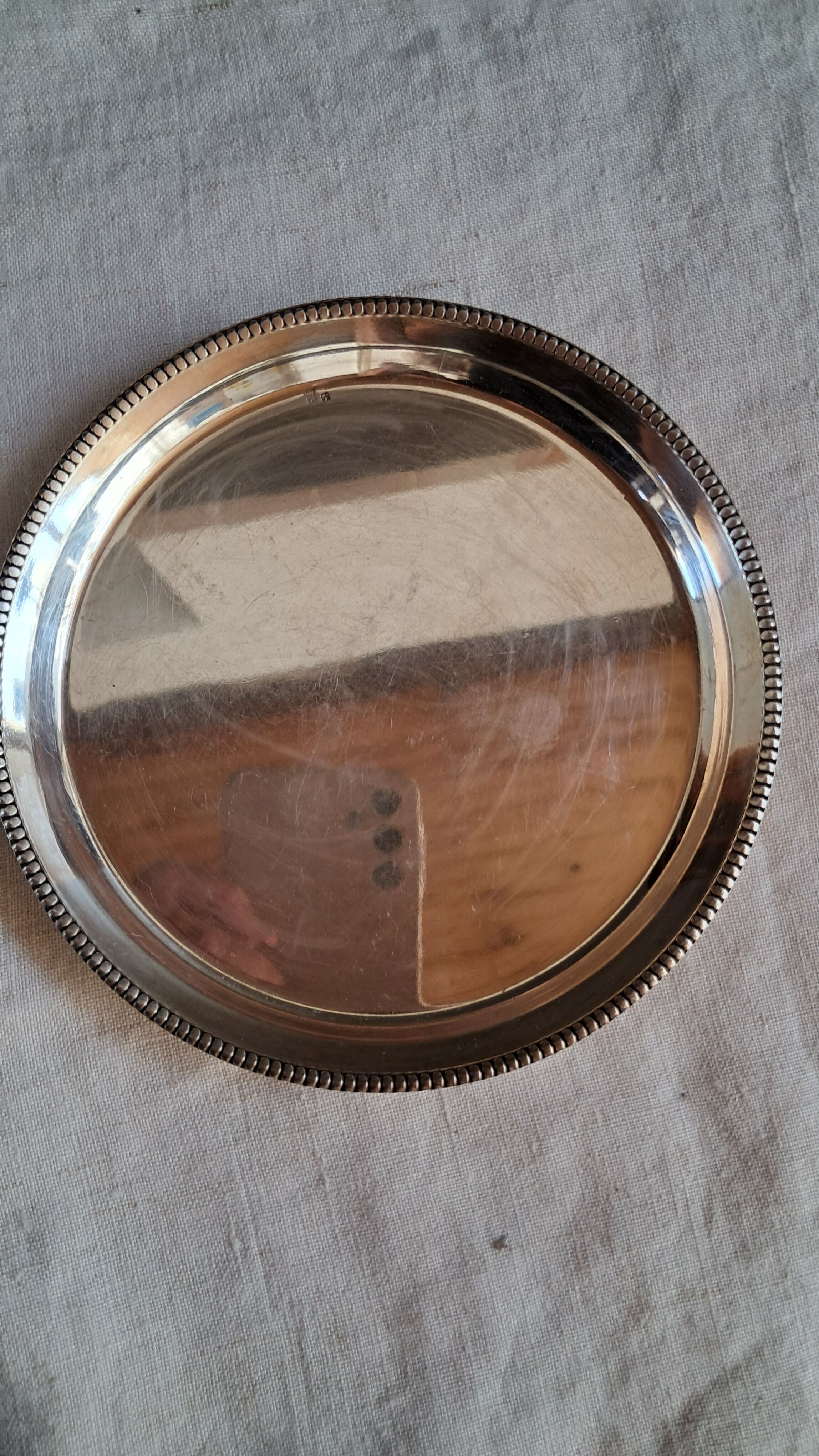 Vintage silver-plated smoker's or desk set – 4 pieces